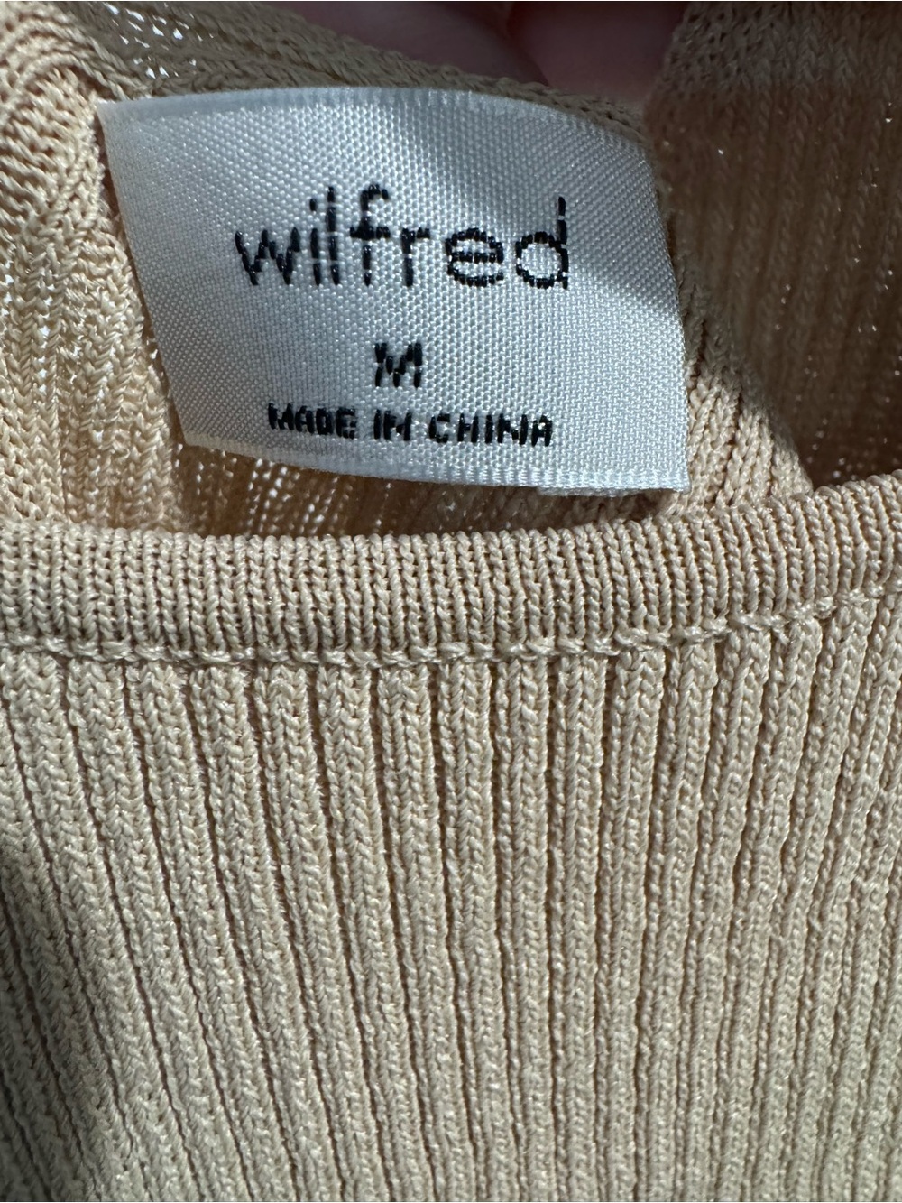 Wilfred for Aritzia anthem knit bodycon midi dress size medium NWT beach vacay - Picture 7 of 9